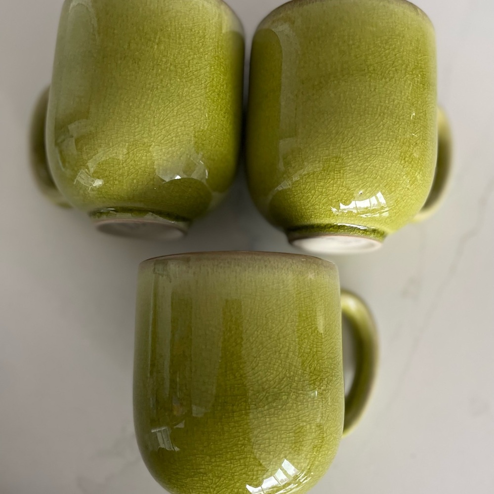 Set of 3 Jars France Handmade Stoneware Mugs